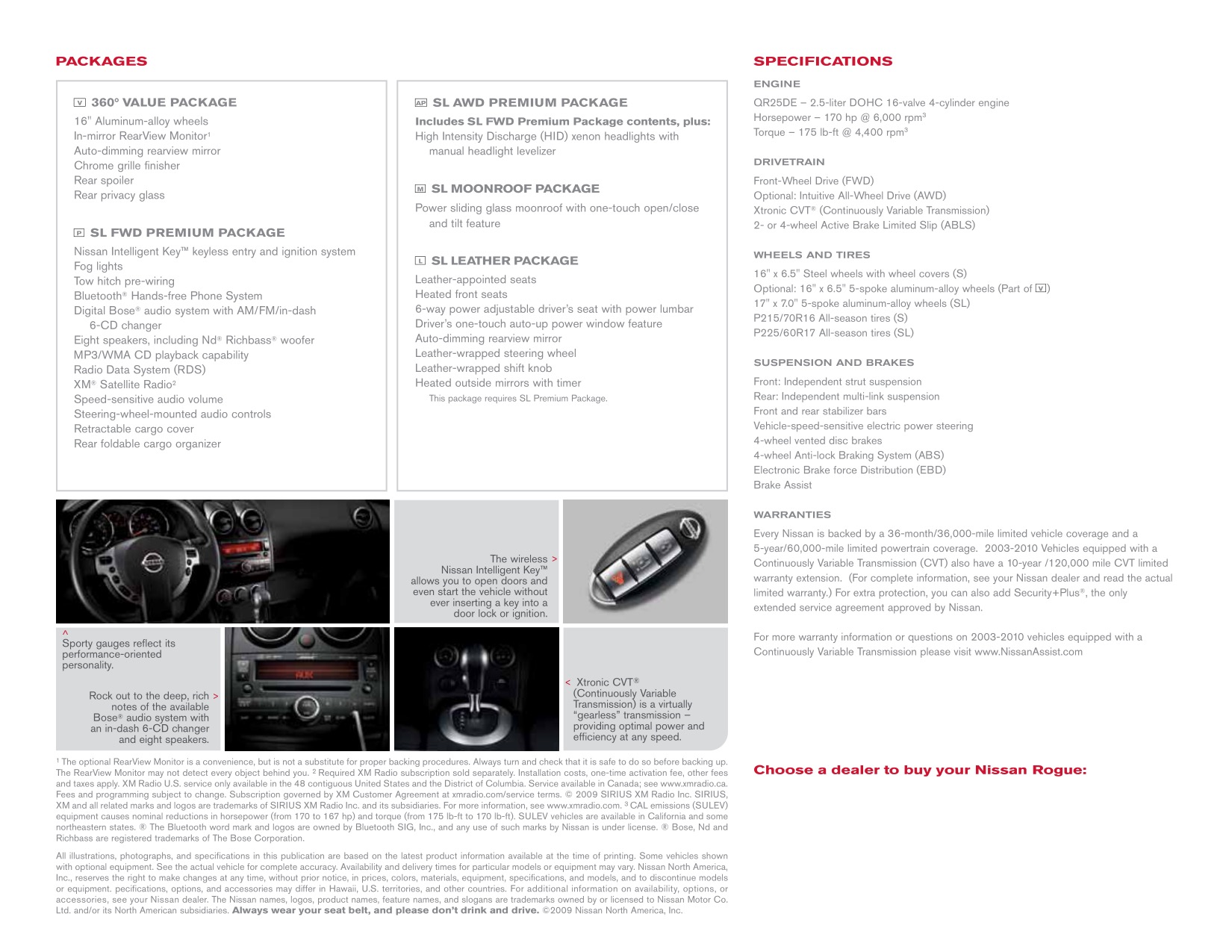 2010 Nissan Rogue Brochure Page 3